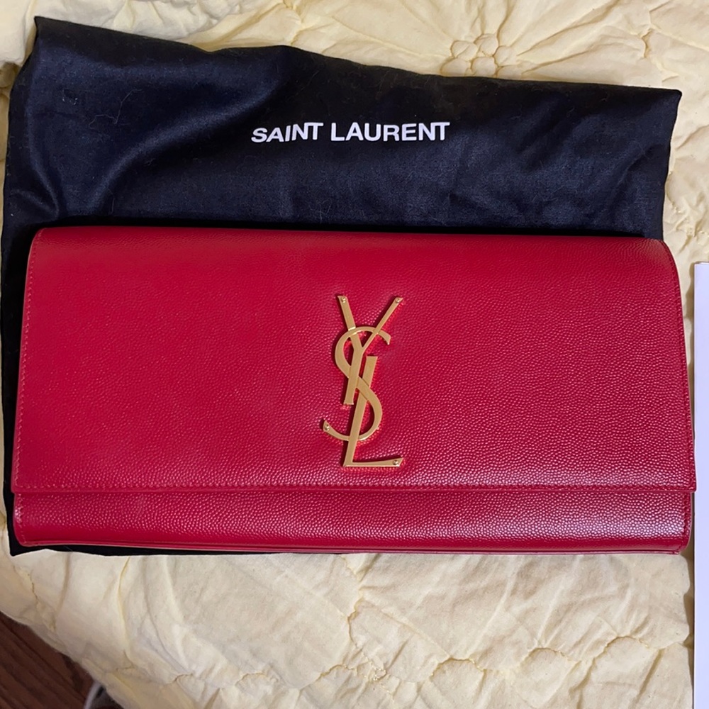Authentic Red YSL clutch